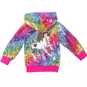 NEW! Unicorn Sequin hoodie jacket